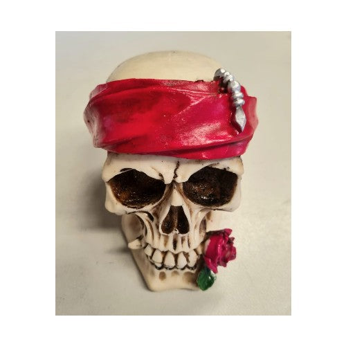 PIRATE SKULL WITH ROSE