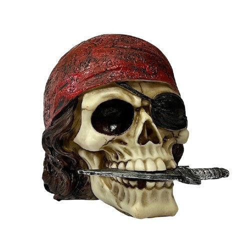 PIRATE SKULL WITH KNIFE