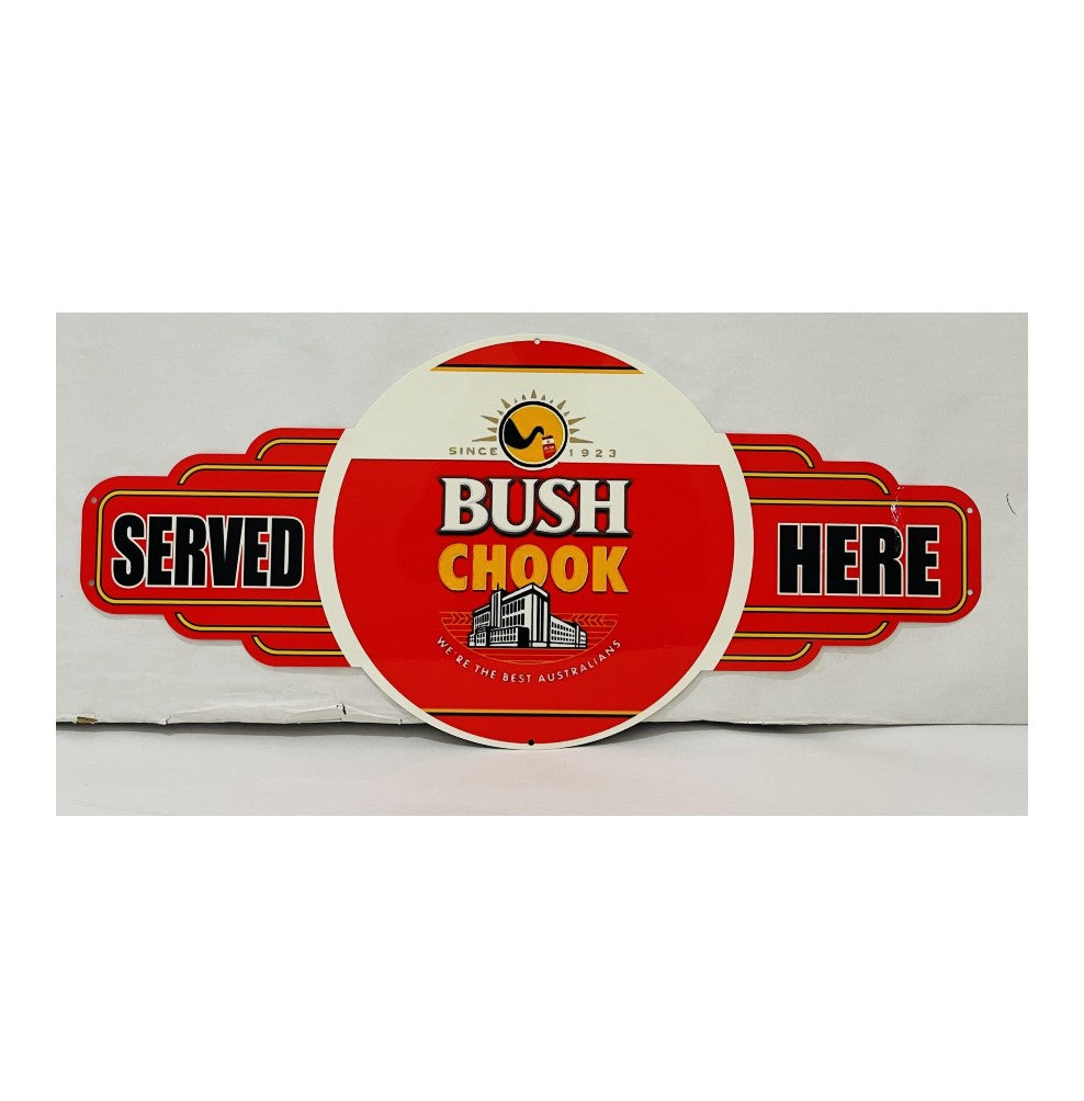 BUSH CHOOK SERVO METAL SIGN