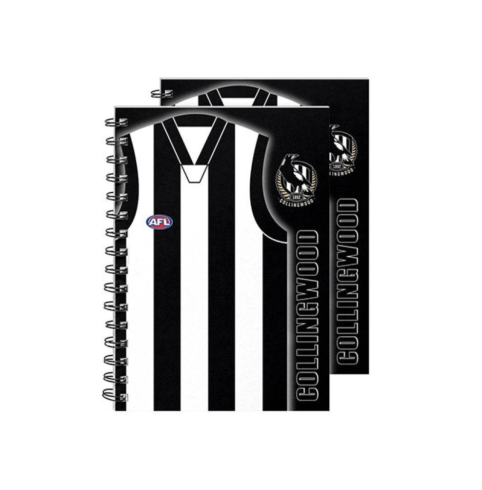 AFL NOTEBOOK 2PK COLLINGWOOD