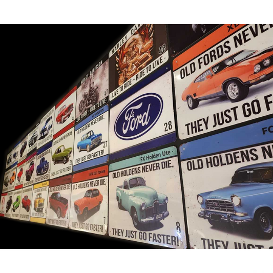 ASSORTED XL TIN SIGNS