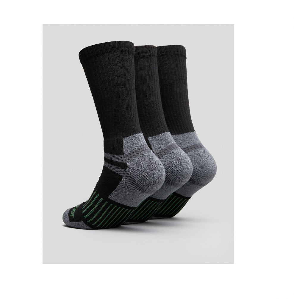 JOHN DEERE BLACK GREY SOCKS 3PK