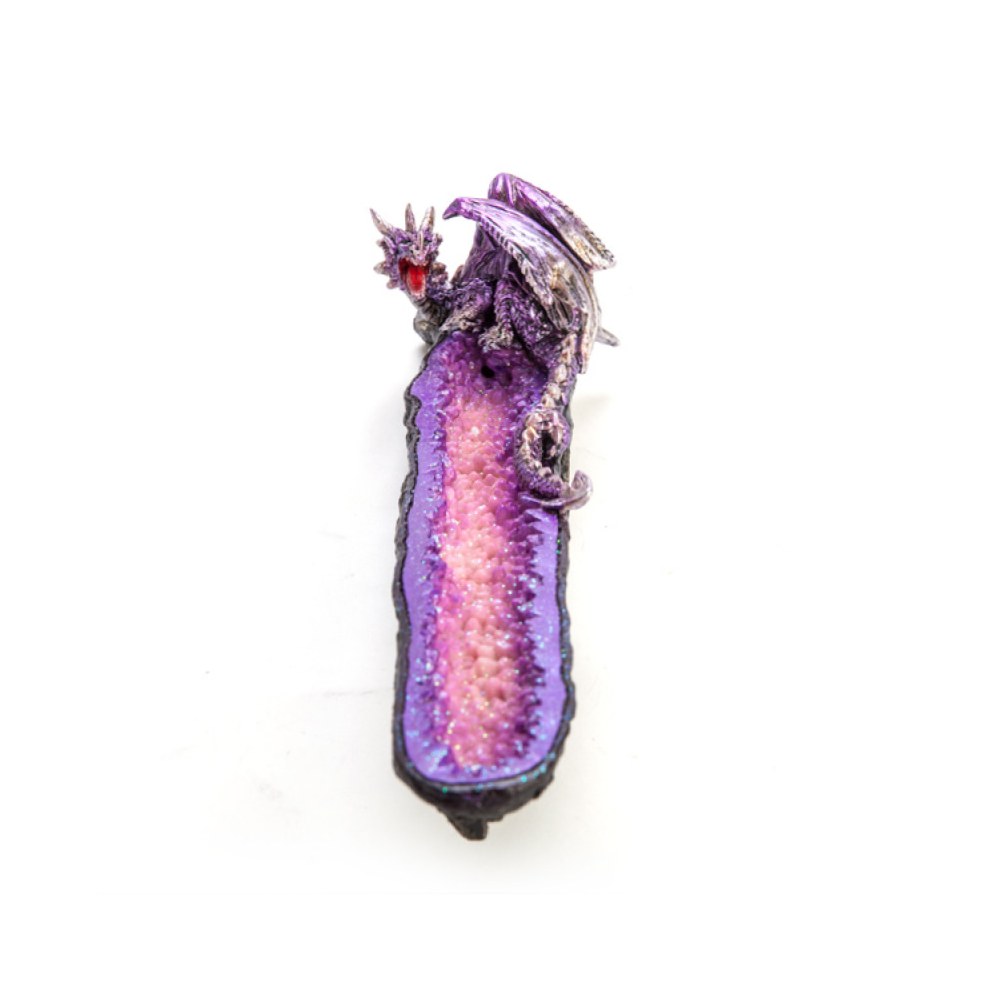 PINK CRYSTAL DRAGON INCENSE BURNER