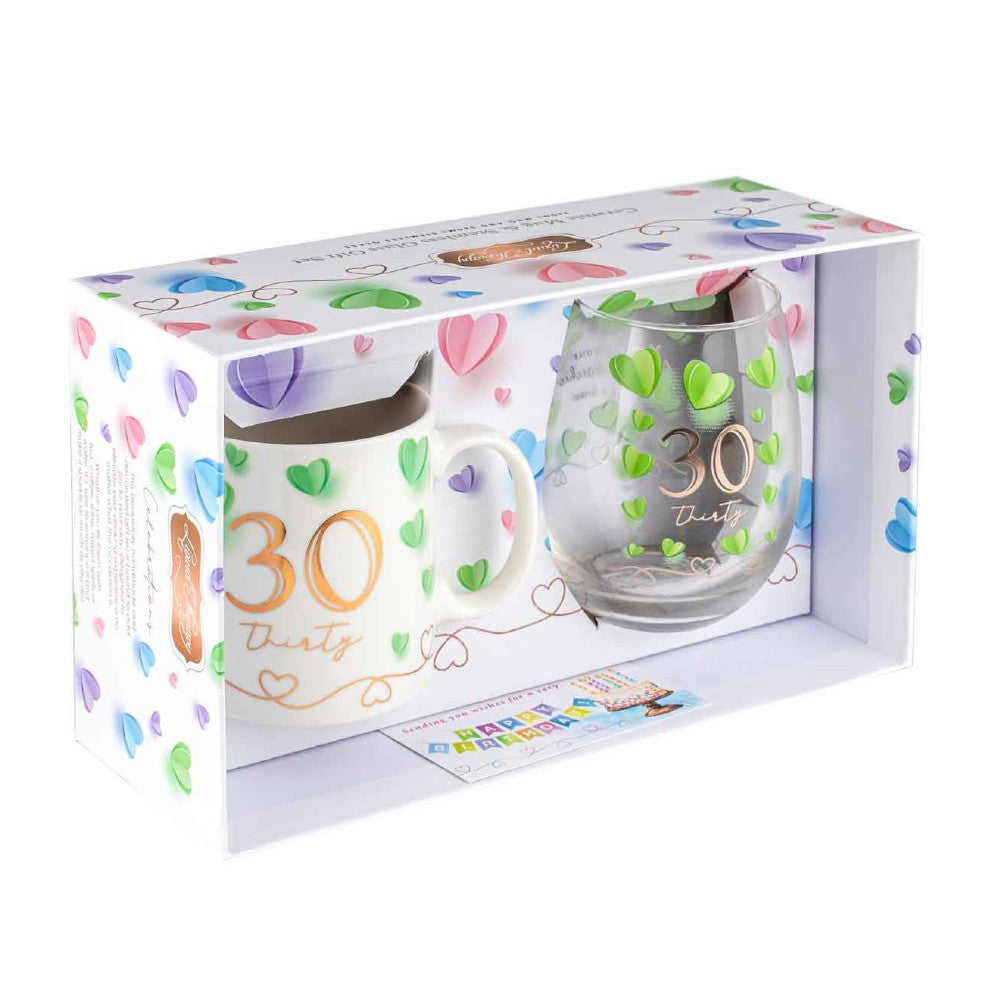 MUG AND WINEGLASS SET