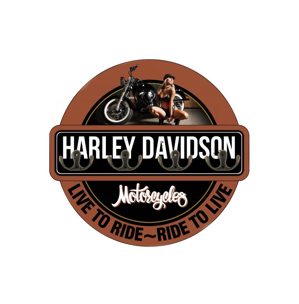 METAL TIN KEY RACK HARLEY DAVIDSON