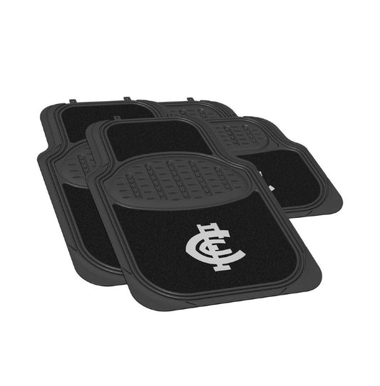 AFL CAR FLOOR MAT SET 4 CARLTON
