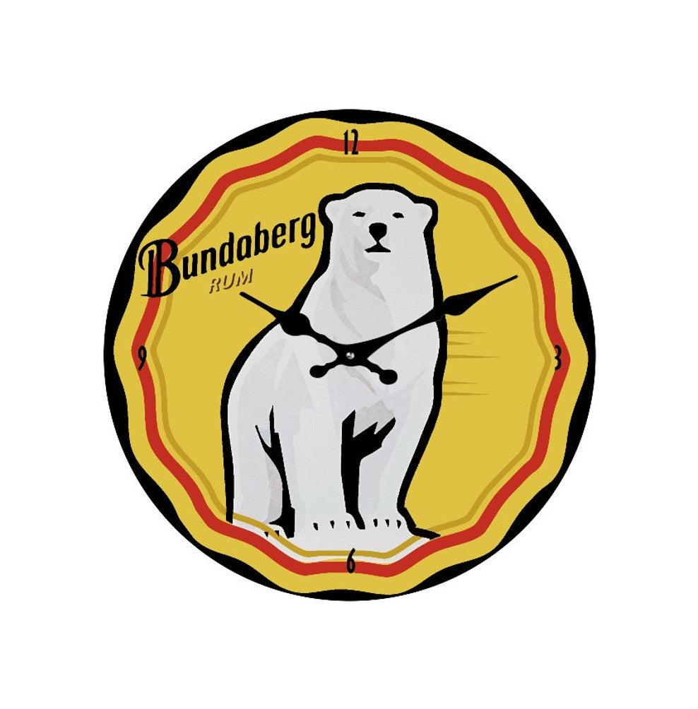 BUNDABERG GLASS CLOCK