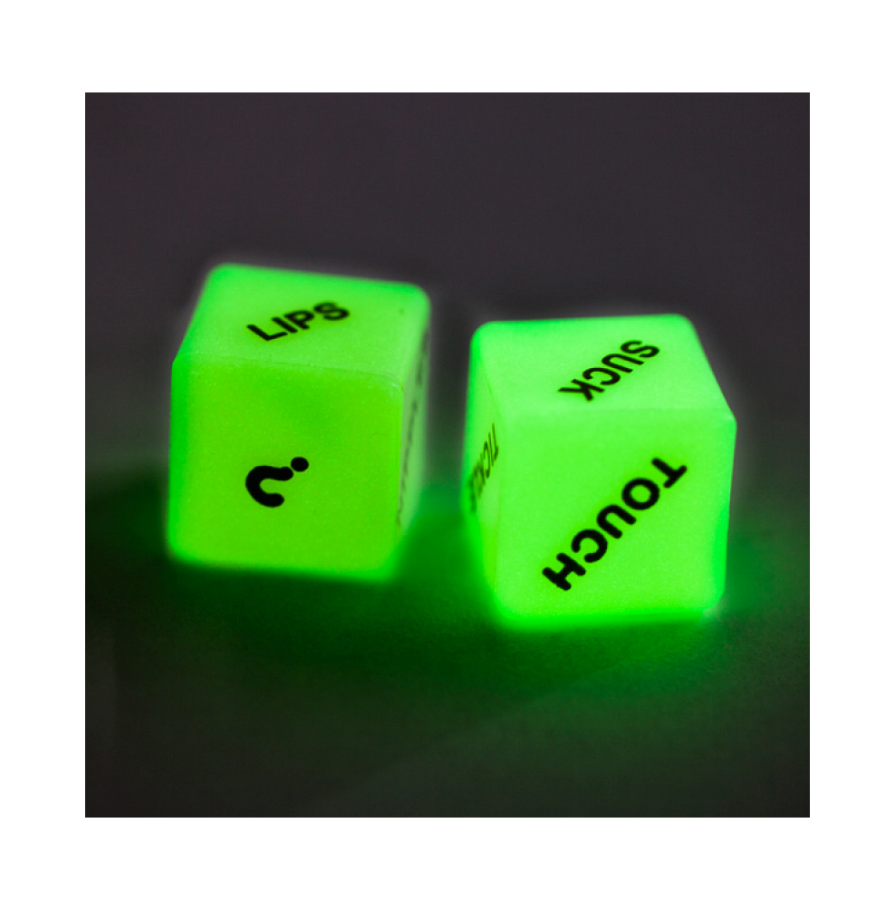 GLOW IN THE DARK LOVE DICE