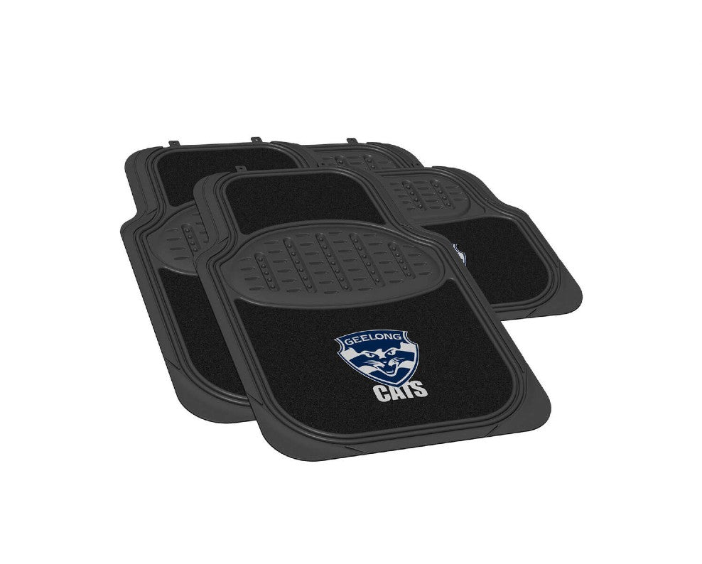 AFL CAR FLOOR MAT SET 4 GEELONG