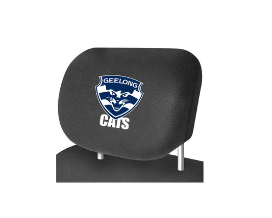 AFL HEAD REST COVER PAIR GEELONG