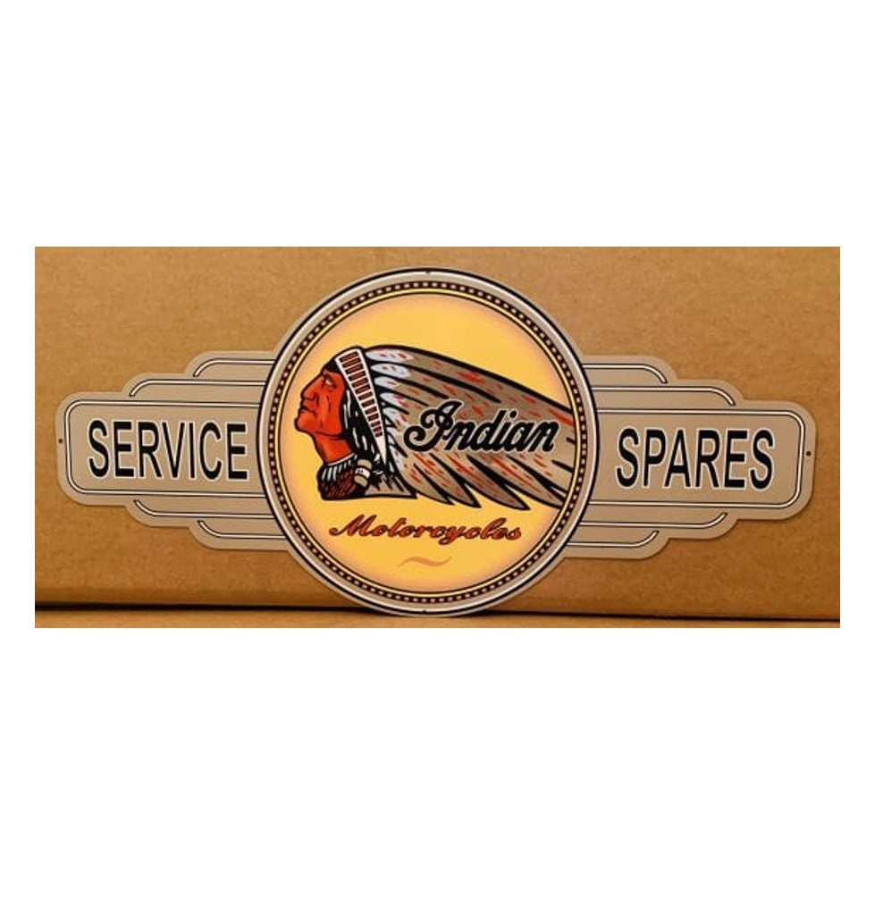 INDIAN SERVO METAL SIGN YELLOW