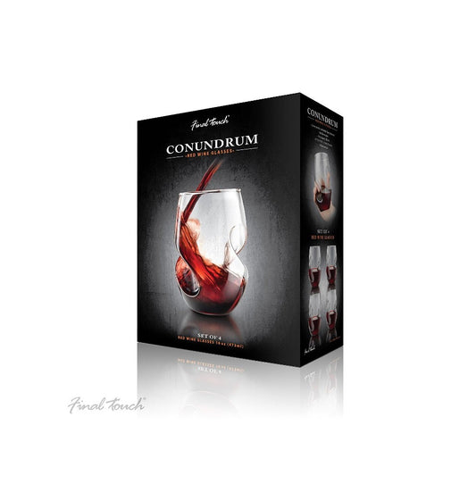 CONUNDRUM RED WINE GLASSES SET OF 4