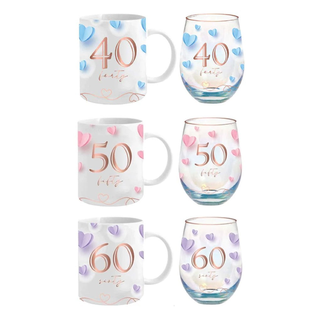 MUG AND WINEGLASS SET