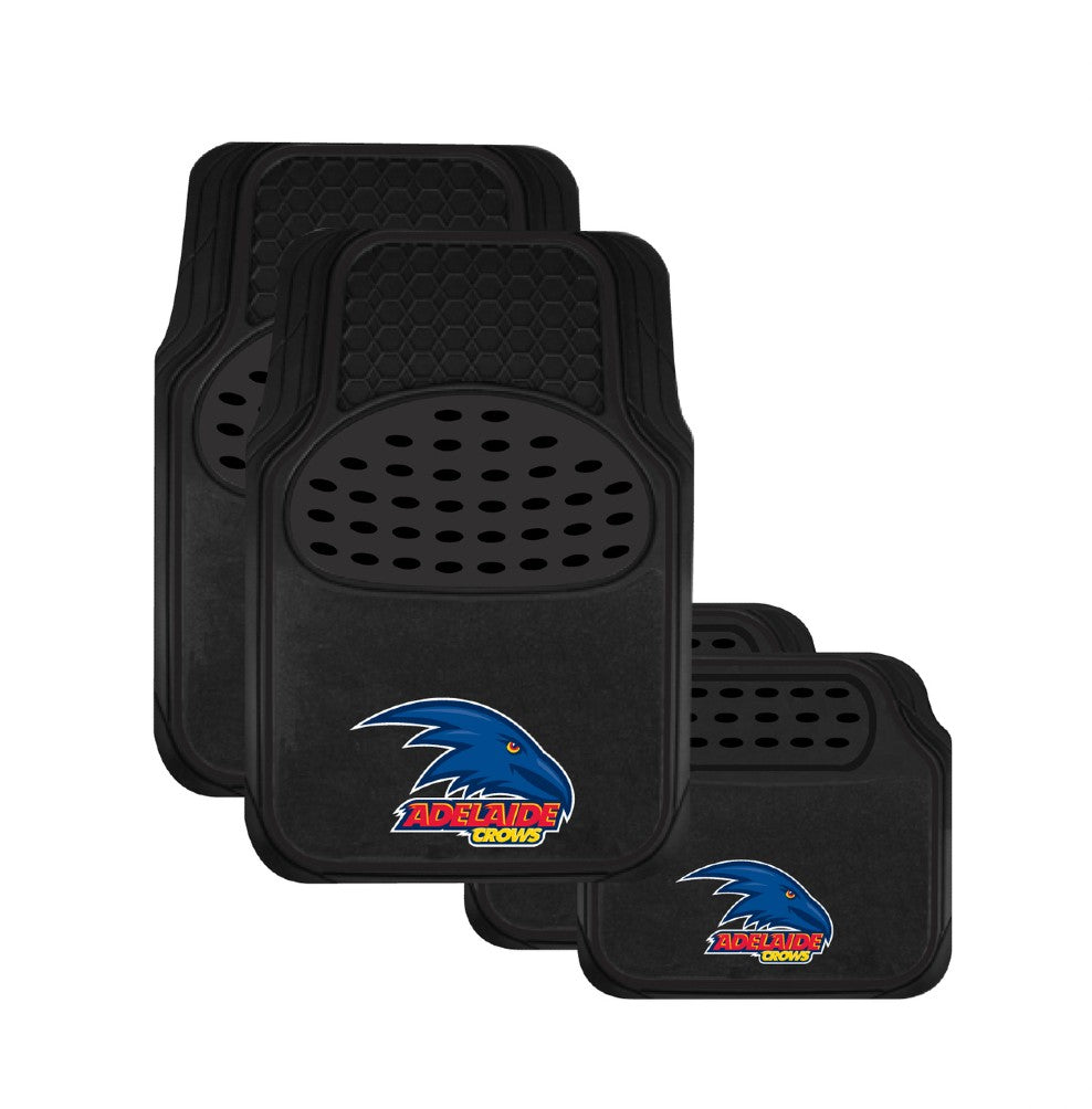 AFL CAR FLOOR MAT SET 4 ADELAIDE CROWS