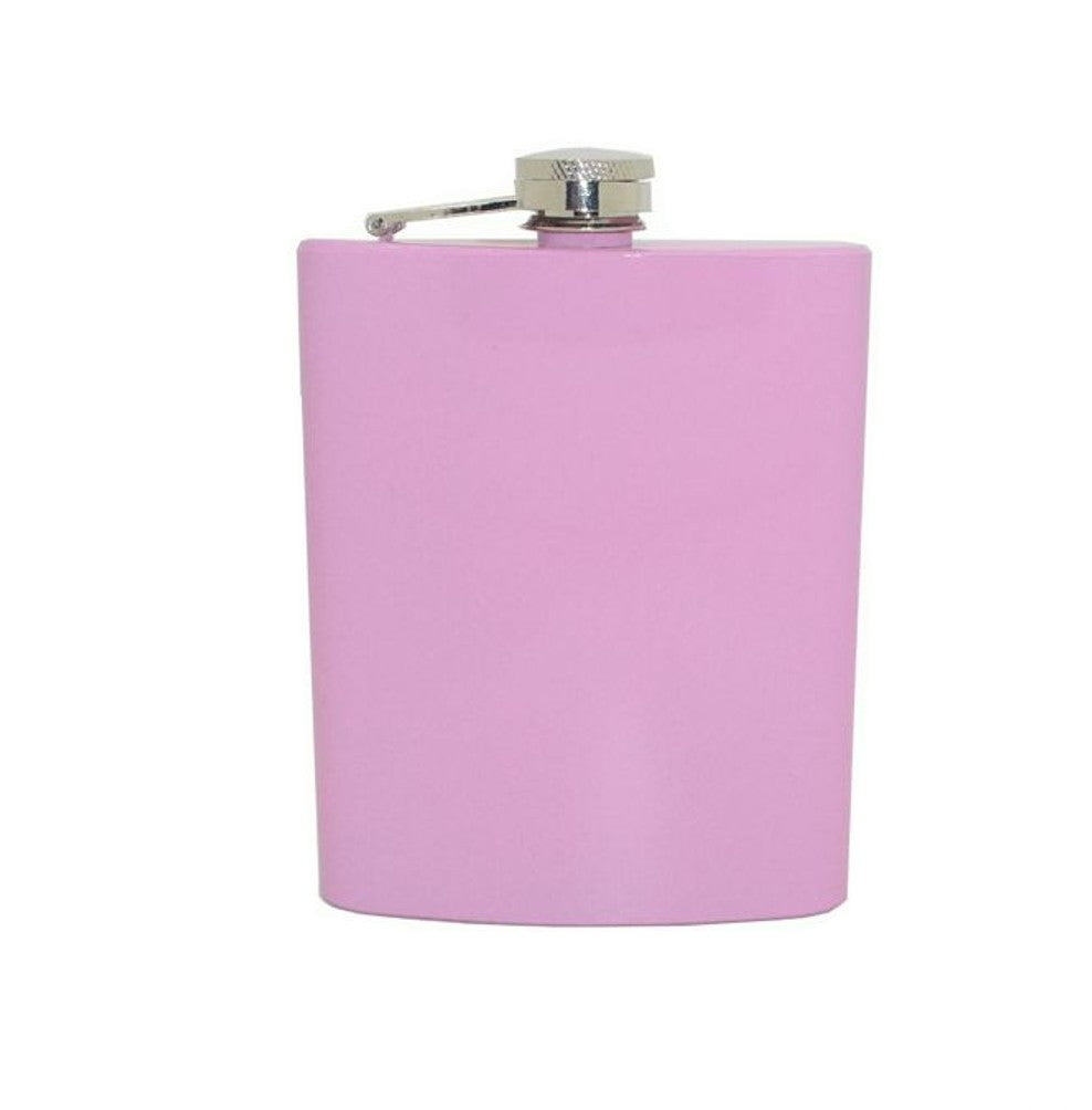 PINK BADGED HIP FLASK