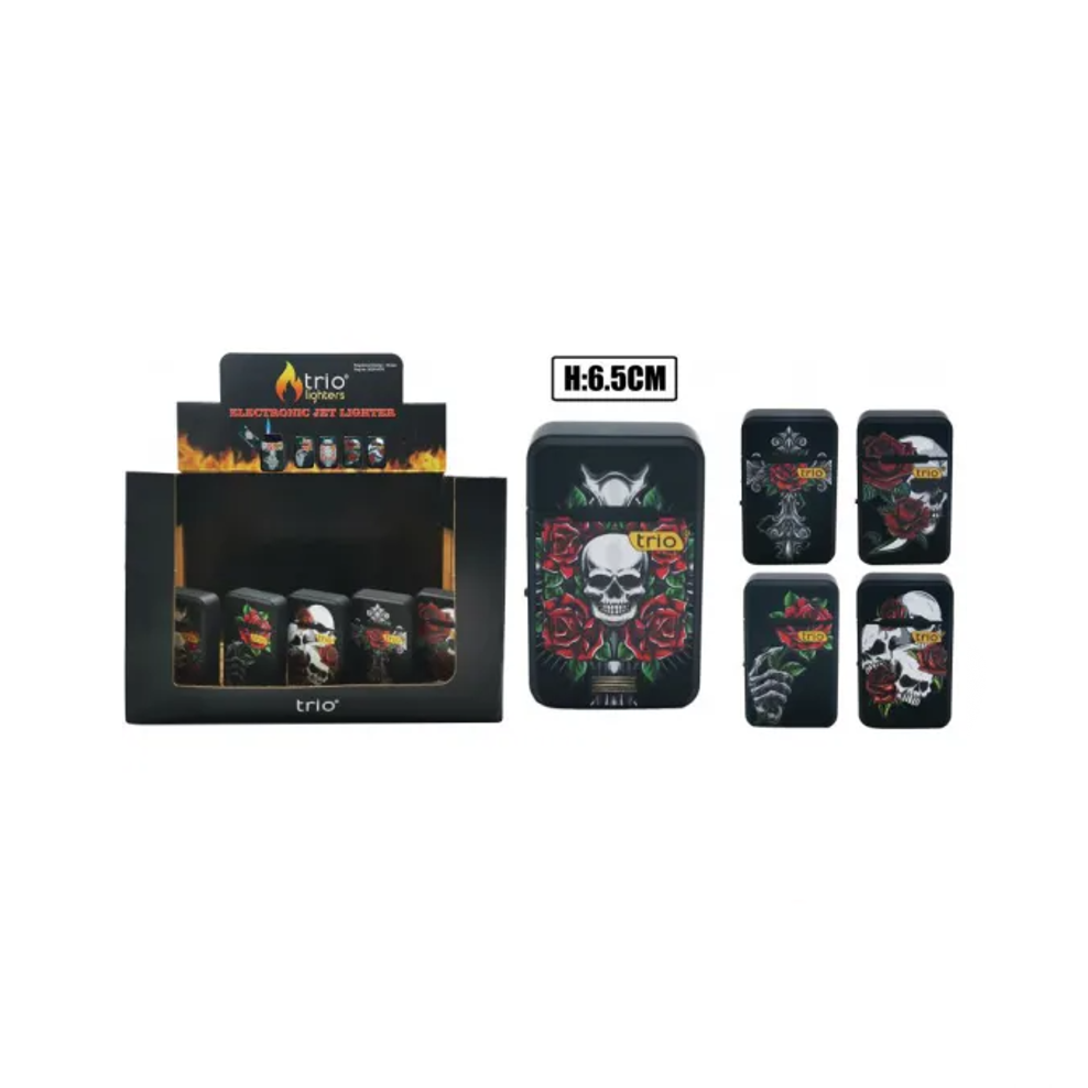 SKULL & ROSE JET LIGHTER
