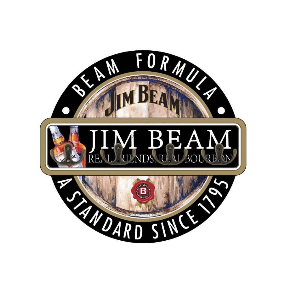 METAL TIN KEY RACK JIM BEAM