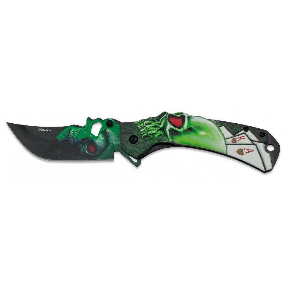 SKULL CARDS POCKET KNIFE