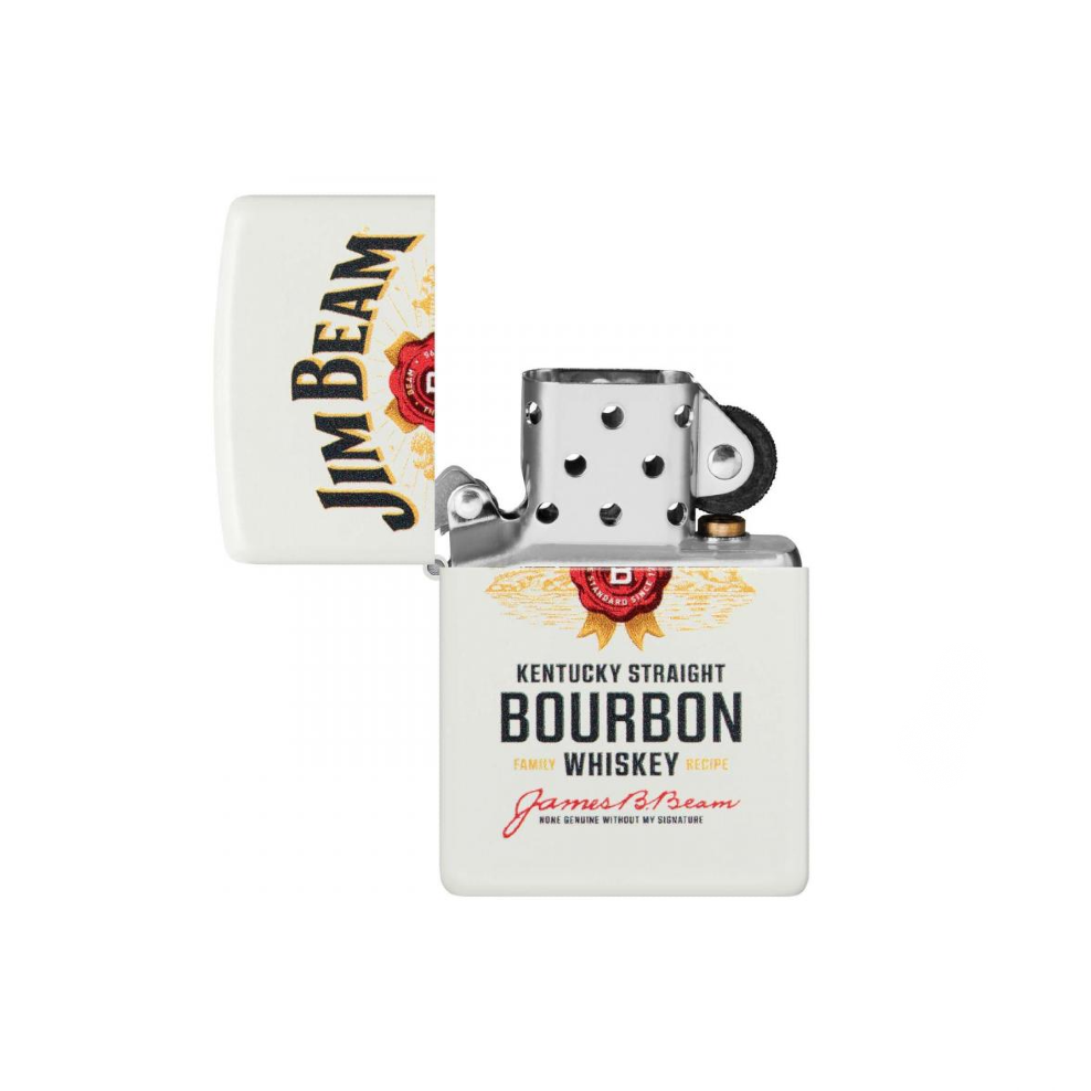 WHITE MATTE JIM BEAM ZIPPO