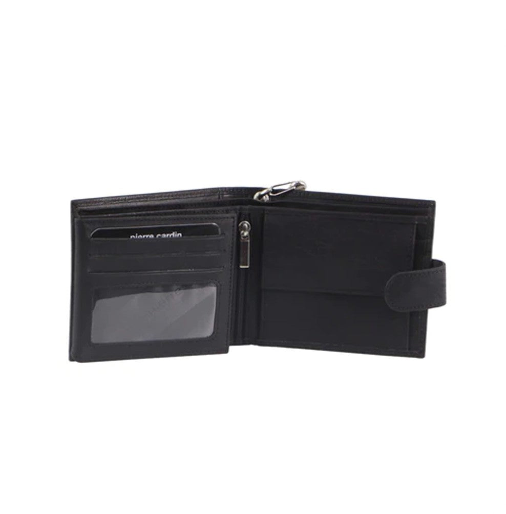 PIERRE CARDIN RUSTIC LEATHER MENS WALLET WITH CHAIN