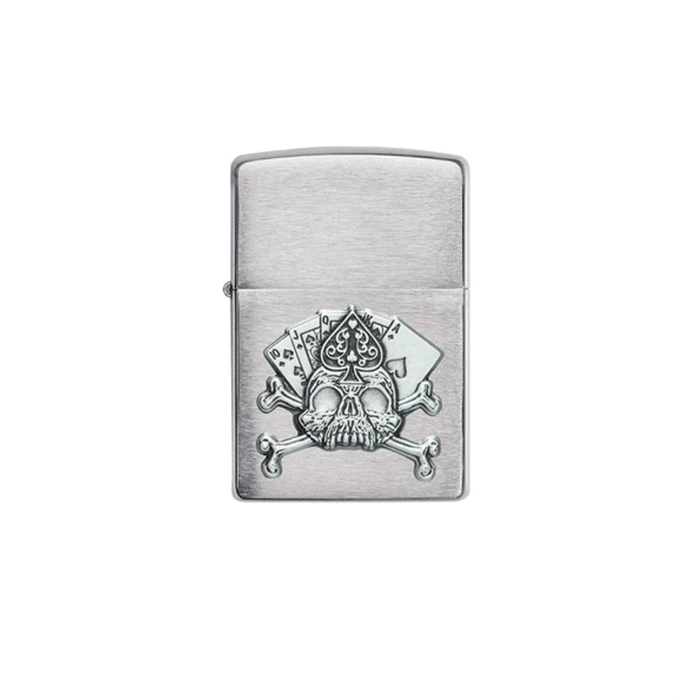 CARD SKULL EMBLEM ZIPPO