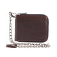PIERRE CARDIN MENS ZIP-AROUND LEATHER WALLET WITH CHAIN