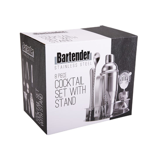 8 PIECE COCKTAIL SET WITH STAND