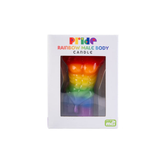 RAINBOW MALE BODY CANDLE