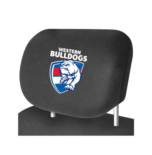 AFL HEAD REST COVER PAIR WESTERN BULLDOGS