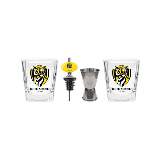 AFL 2x GLASSES, JIGGER & POURER SET RICHMOND