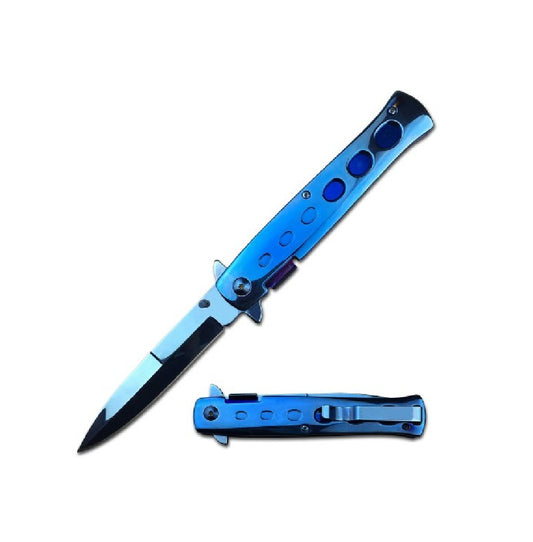 BLUE STILETTO FOLDING KNIFE