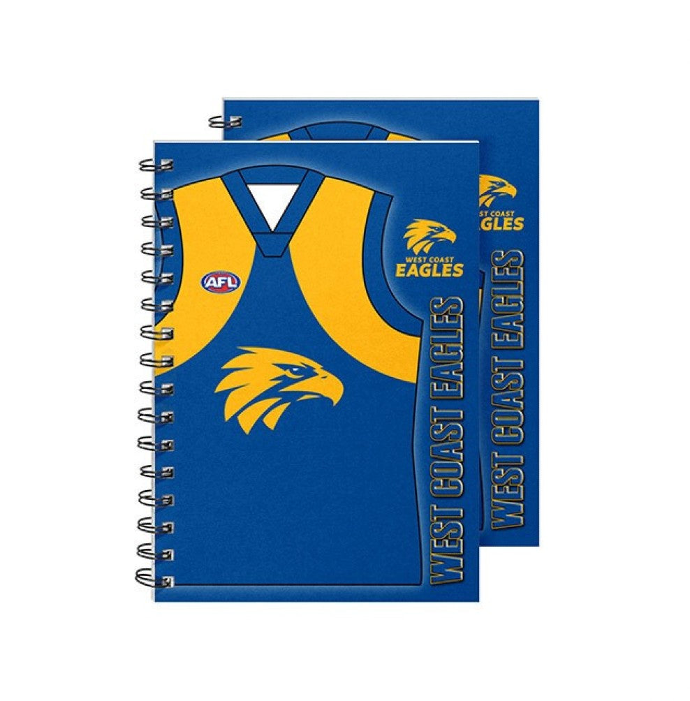 AFL NOTEBOOK 2PK WEST COAST EAGLES