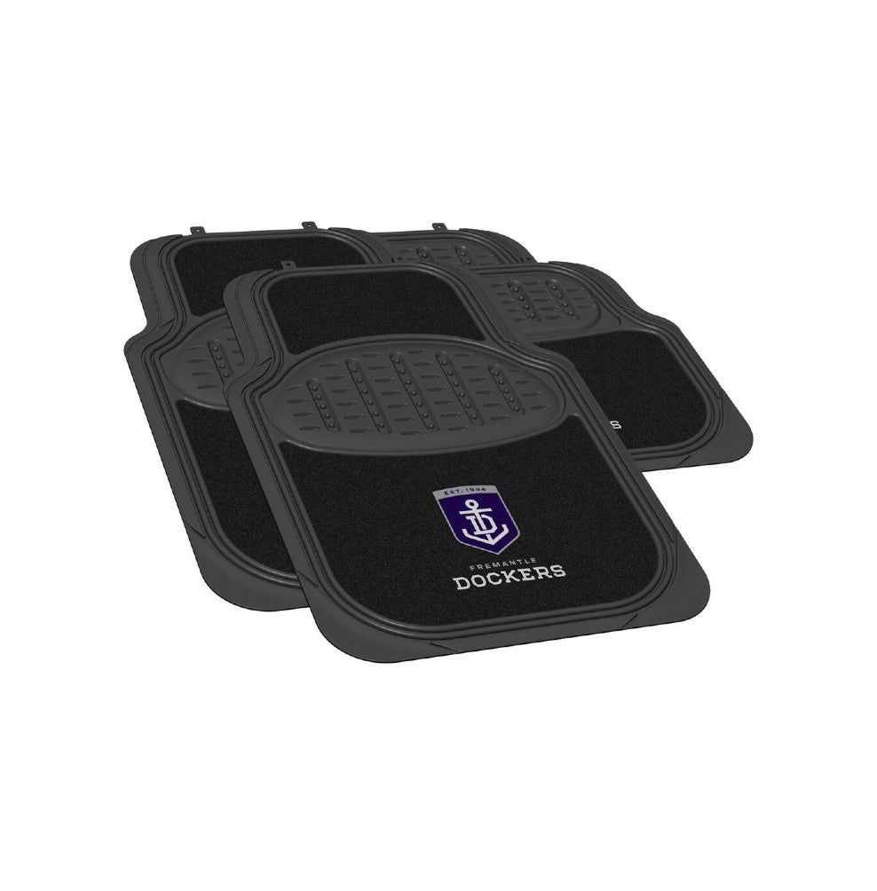 AFL CAR FLOOR MAT SET 4 FREMANTLE