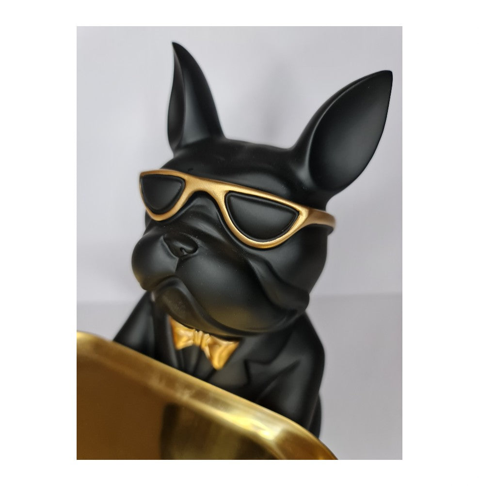 BULLDOG WITH TRAY