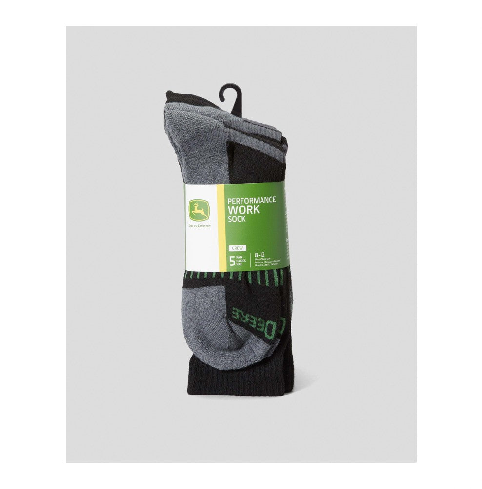 JOHN DEERE BLACK GREY SOCKS 3PK