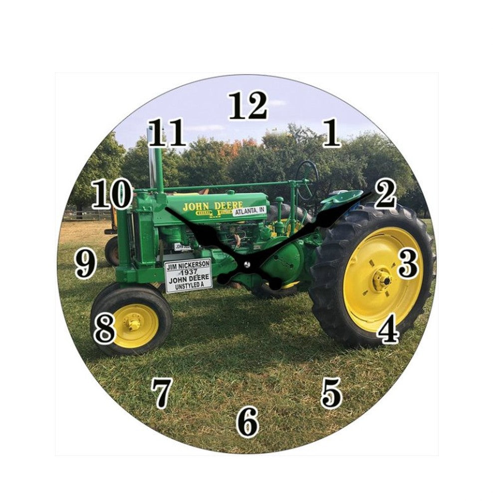 JOHN DEERE GLASS CLOCK