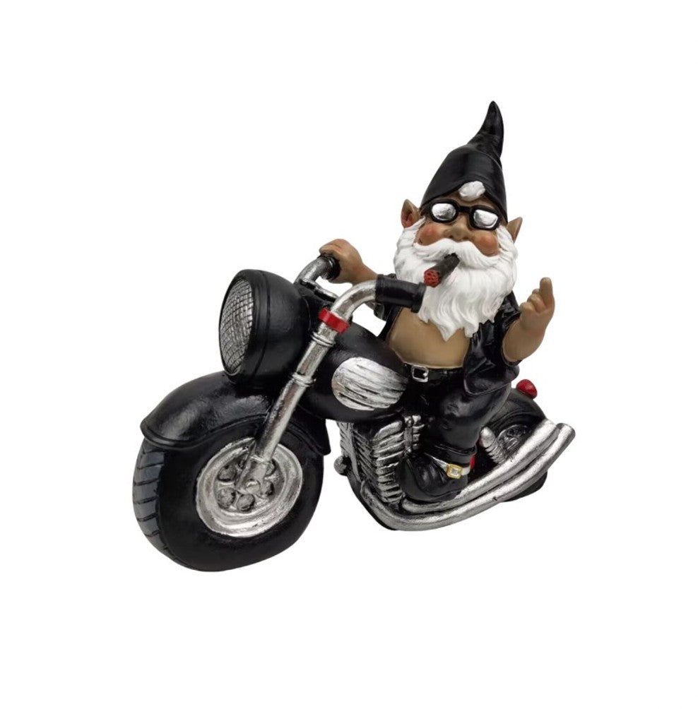 NAUGHTY BIKER GNOME ON BIKE