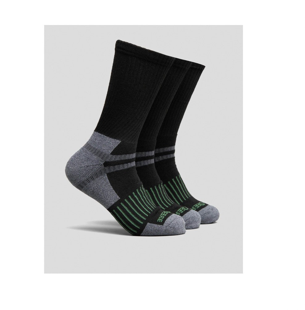 JOHN DEERE BLACK GREY SOCKS 3PK