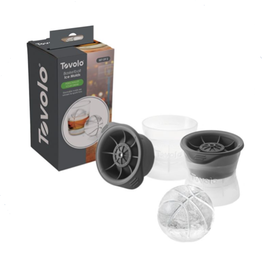 BASKETBALL ICE CUBE MOLDS 2 SET