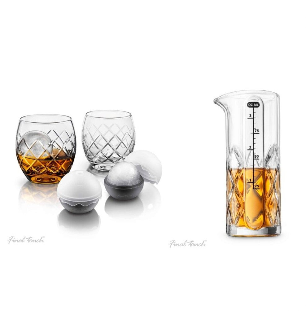 HAND CUT ON THE ROCK GLASS 5 SET