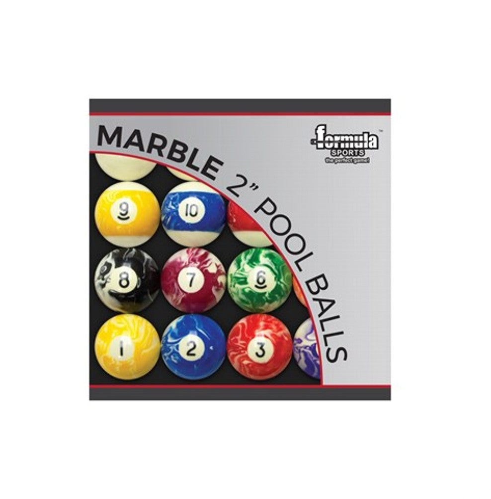 MARBLE POOL BALLS 2"