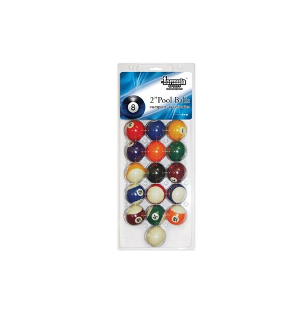POOL BALLS 2'' BLISTER PACK