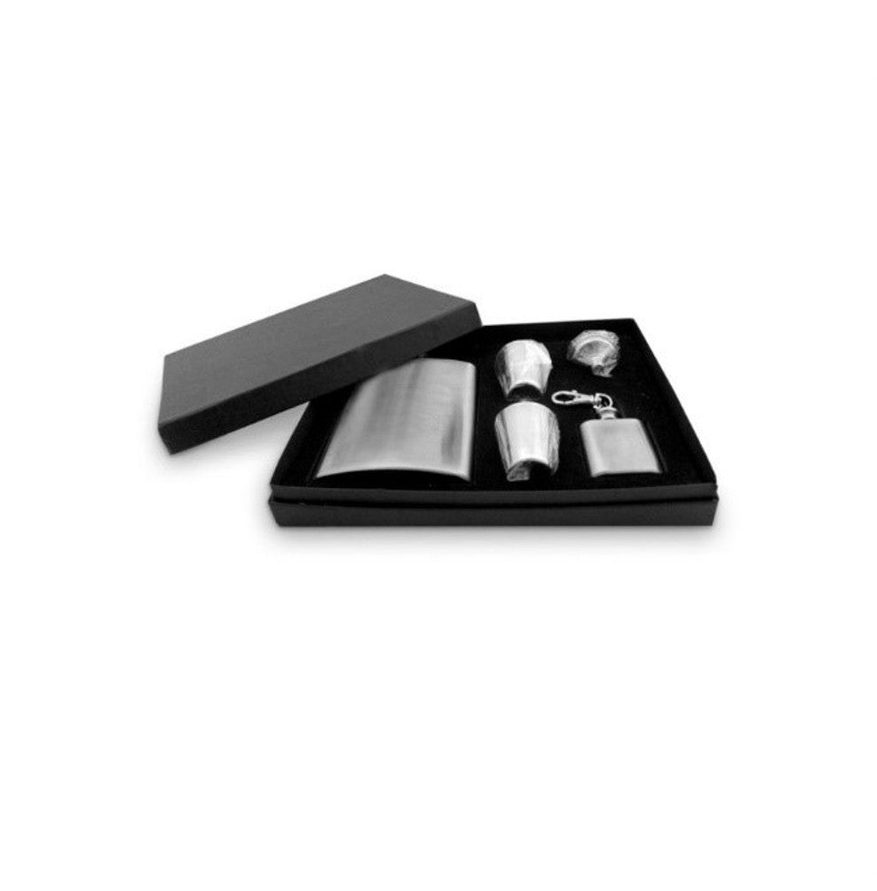 PLAIN HIP FLASK SET WITH MINI FLASK