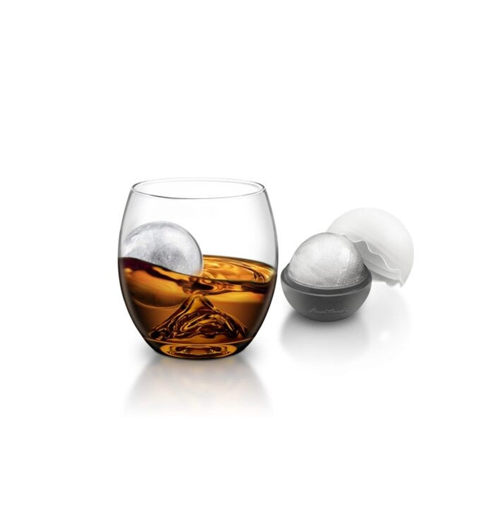 ON THE ROCKS GLASS WITH ICE BALL MOULD