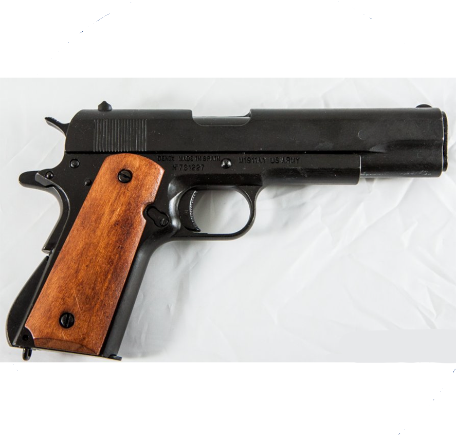 COLT 45 GOVERNMENT SMOOTH WOODEN GRIP