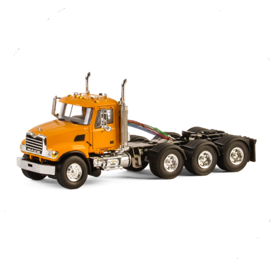 MACK GRANITE 4 AXLE SOLO TRUCK YELLOW