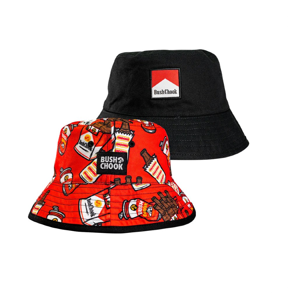 BUSH CHOOK REVERSABLE SMOKO BUCKET HAT