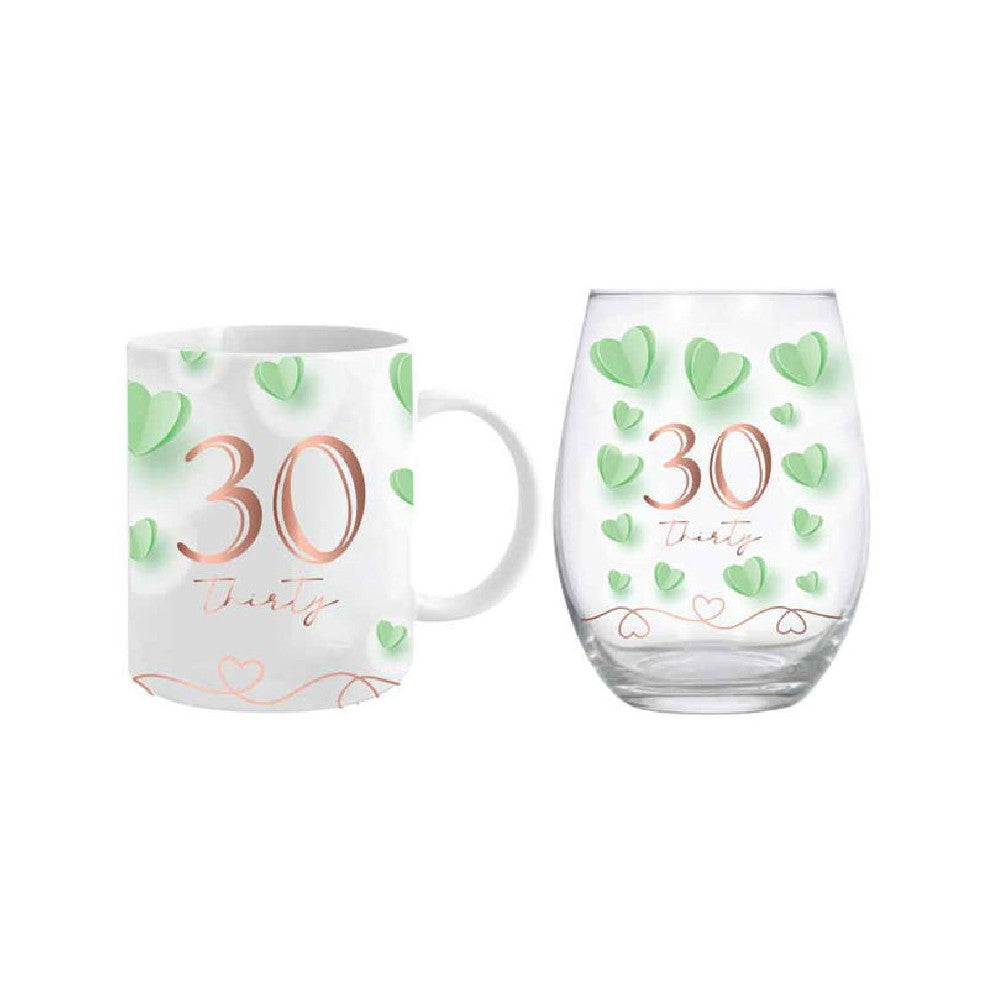 MUG AND WINEGLASS SET