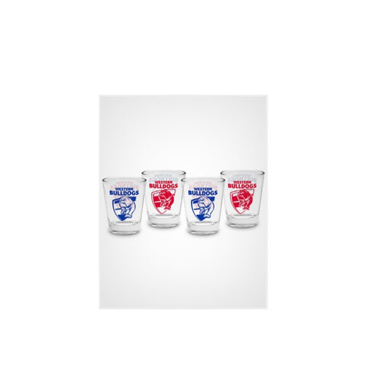 AFL SHOT GLASSES WESTERN BULLDOGS