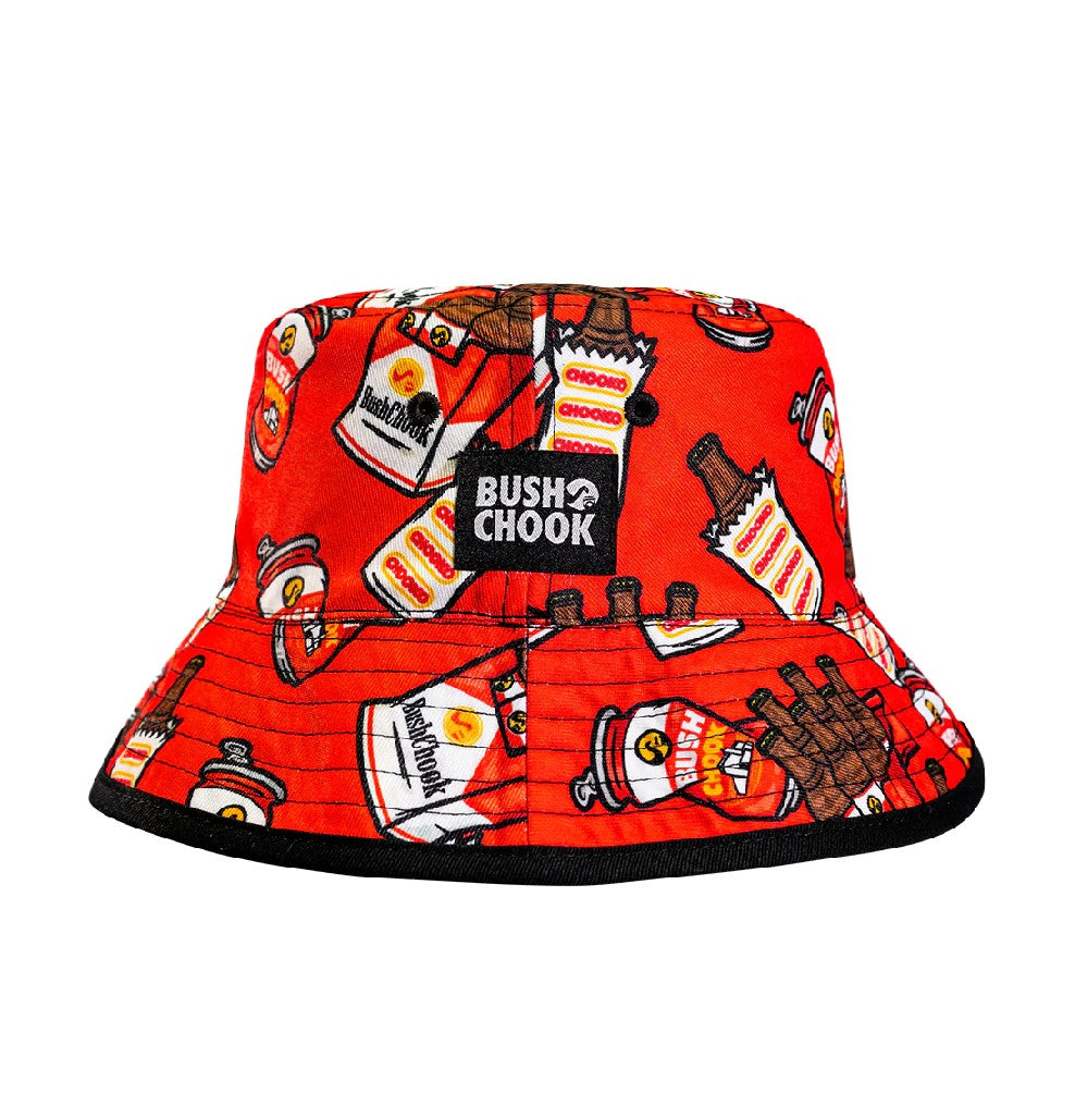 BUSH CHOOK REVERSABLE SMOKO BUCKET HAT